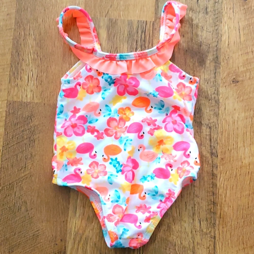 Healthtex infant flamingo‎ swimsuit